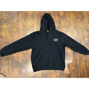 XL CAT Caterpillar Hooded Heavy Construction Equipment Hoodie Sweatshirt Men